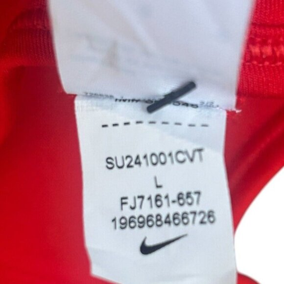 Nike Dri-fit Girls Kids Training Sports Bra Red FJ716-657 Size Large - Picture 4 of 8